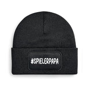 Beanie Strickmütze mit Spruch | #spielerpapa - Spielerpapa | Farbwahl | Angenehm weich | Onesize