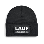 Beanie Strickmütze mit Spruch | Lauf Bursche - Laufbursche | Farbwahl | Angenehm weich | Onesize