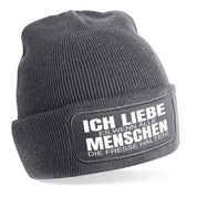 Beanie Strickmütze mit Spruch | Ich liebe es, wenn alle Menschen die Fresse halten! | Farbwahl | Angenehm weich | Onesize