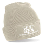 Beanie Strickmütze mit Spruch | Ich bin nett. Du empfindest das nur anders. | Farbwahl | Angenehm weich | Onesize