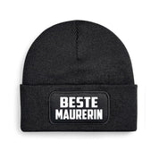 Beanie Strickmütze mit Spruch | Beste Maurerin | Farbwahl | Angenehm weich | Onesize