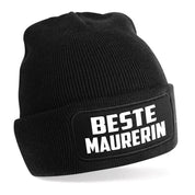 Beanie Strickmütze mit Spruch | Beste Maurerin | Farbwahl | Angenehm weich | Onesize