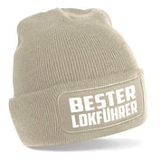 Beanie Strickmütze mit Spruch | Bester Lokführer | Farbwahl | Angenehm weich | Onesize