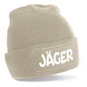 Beanie Strickmütze mit Spruch | Jäger | Farbwahl | Angenehm weich | Onesize