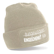 Beanie Strickmütze mit Spruch | ausgewogen - EINGESCHENKT | Farbwahl | Angenehm weich | Onesize