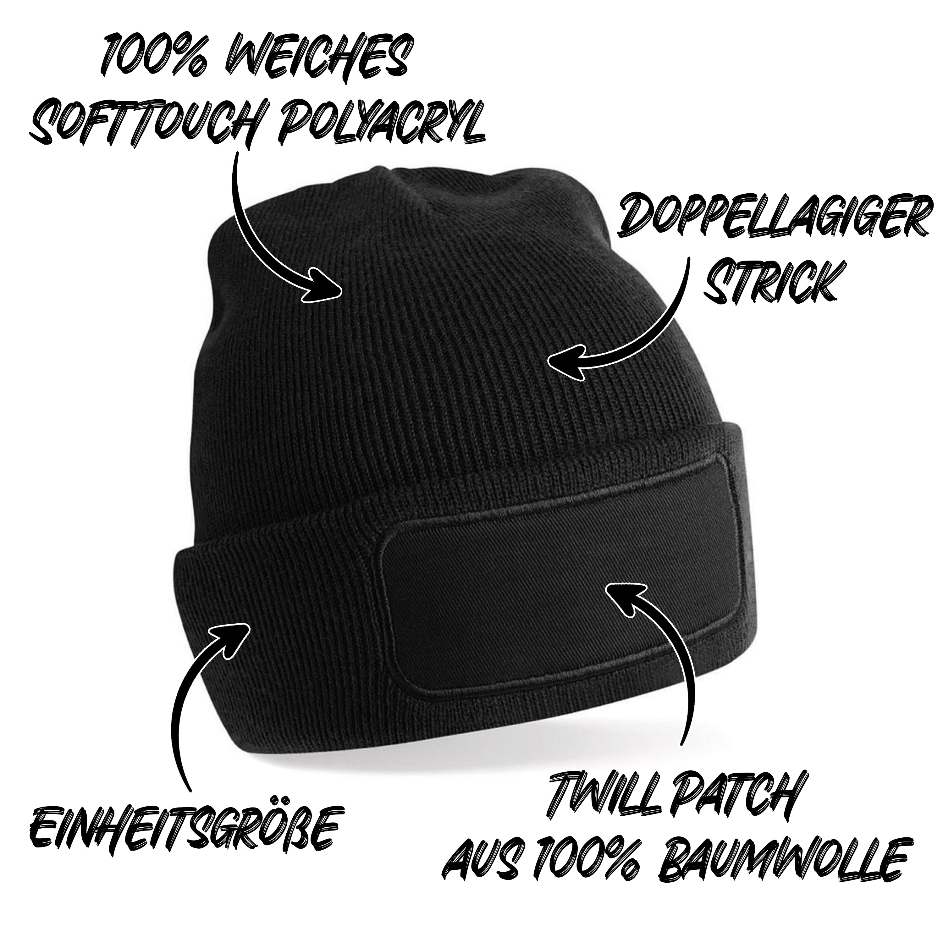 3er Set Beanie Strickmützen mit Spruch | Ich bin das jüngste Kind - Ich bin das mittlere Kind - Ich bin das älteste Kind | Farbwahl | Angenehm weich | Onesize