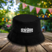 Bucket Hat Schwarz – Ich bin Unioner also bin ich cooler als du! – Fischerhut mit Spruch – Unisex Einheitsgröße – Festivalhut / Sonnenhut für Damen & Herren
