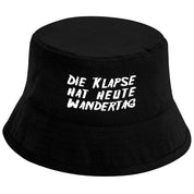 Bucket Hat Schwarz – Die Klapse hat heute Wandertag – Fischerhut mit Spruch – Unisex Einheitsgröße – Festivalhut / Sonnenhut für Damen & Herren
