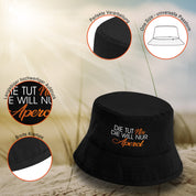 Bucket Hat Schwarz – Die tut nix - Die will nur Aperol – Fischerhut mit Spruch – Unisex Einheitsgröße – Festivalhut / Sonnenhut für Damen & Herren