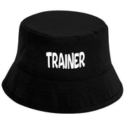 Bucket Hat Schwarz – Trainer – Fischerhut mit Spruch – Unisex Einheitsgröße – Festivalhut / Sonnenhut für Damen & Herren