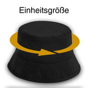 Bucket Hat Schwarz – Schere - Stein - Paar Bier – Fischerhut mit Spruch – Unisex Einheitsgröße – Festivalhut / Sonnenhut für Damen & Herren