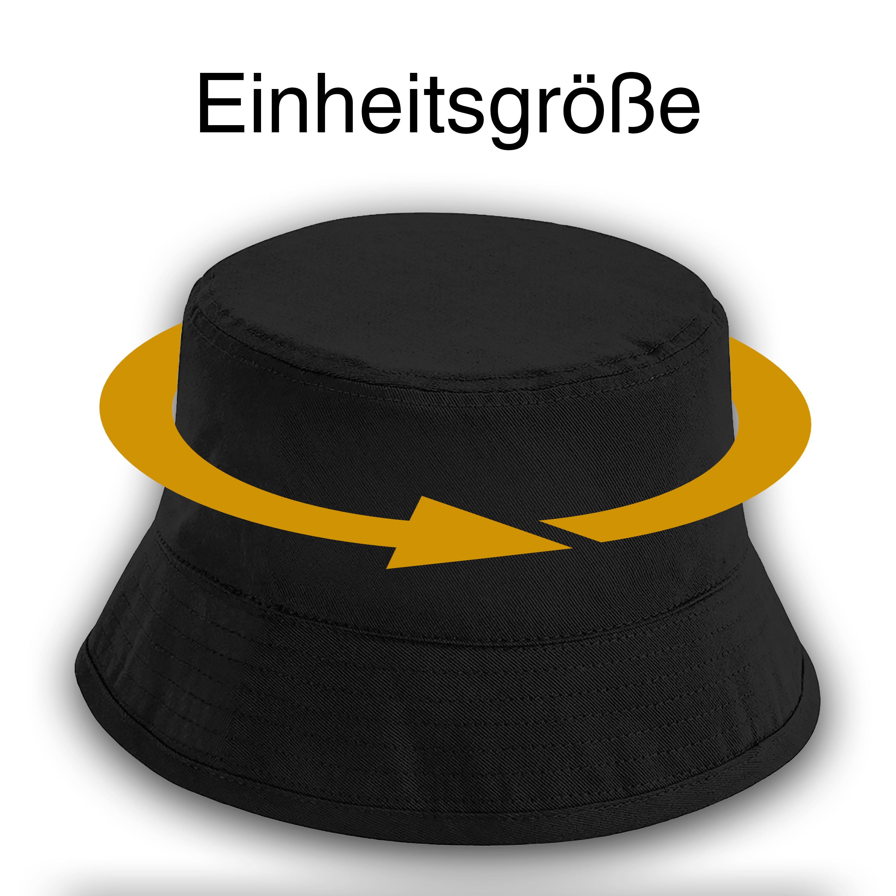 Bucket Hat Schwarz – Schere - Stein - Paar Bier – Fischerhut mit Spruch – Unisex Einheitsgröße – Festivalhut / Sonnenhut für Damen & Herren