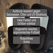 Badelatschen mit Motiv | Gassi Letten | lustige Badesandalen in vielen Größen und Farben