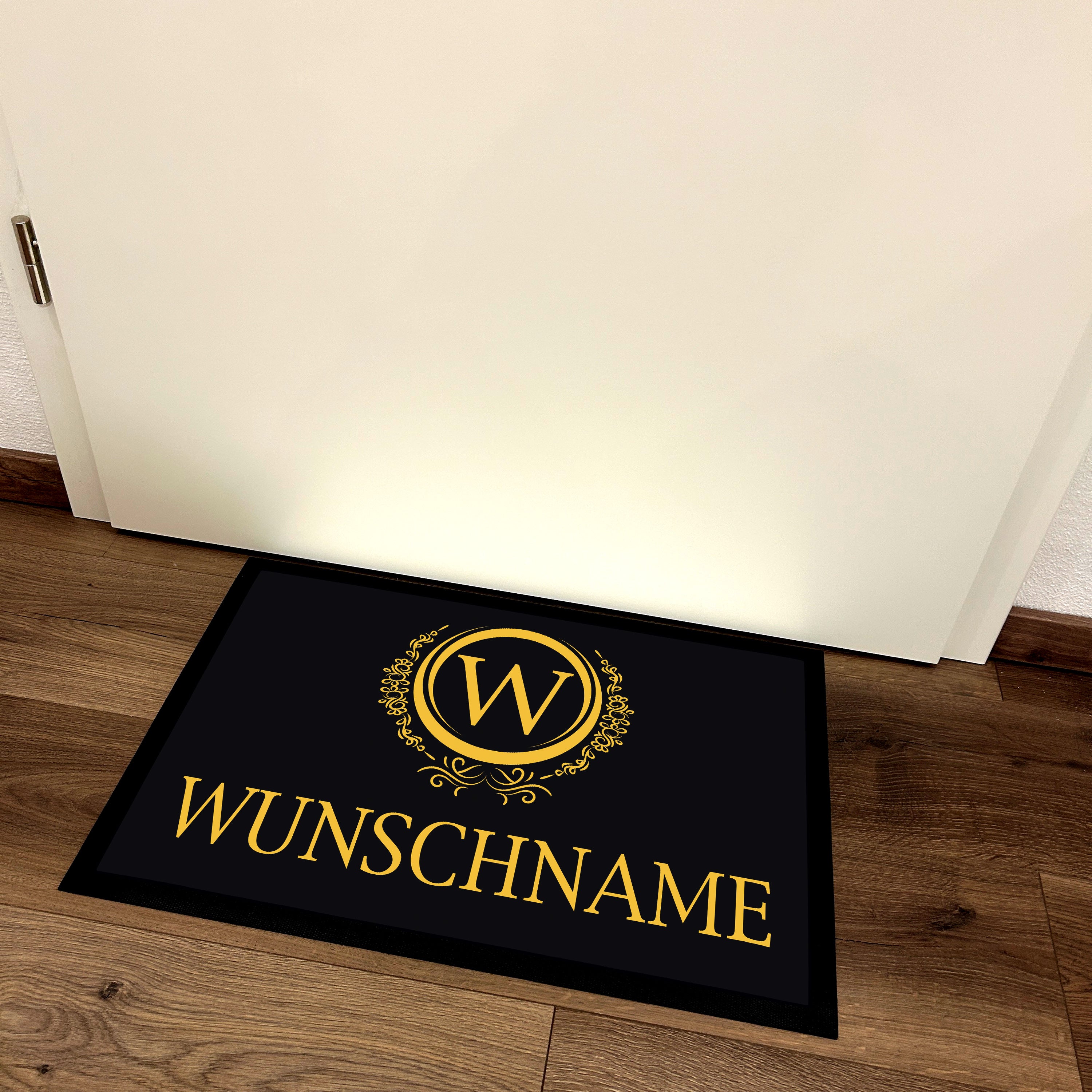 personalisierte Fußmatte mit Wunschname  - Familienname - für innen und außen | 60x40cm