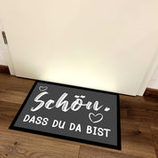 Fußmatte mit Motiv - Schön, das du da bist - für innen und außen | 60x40cm