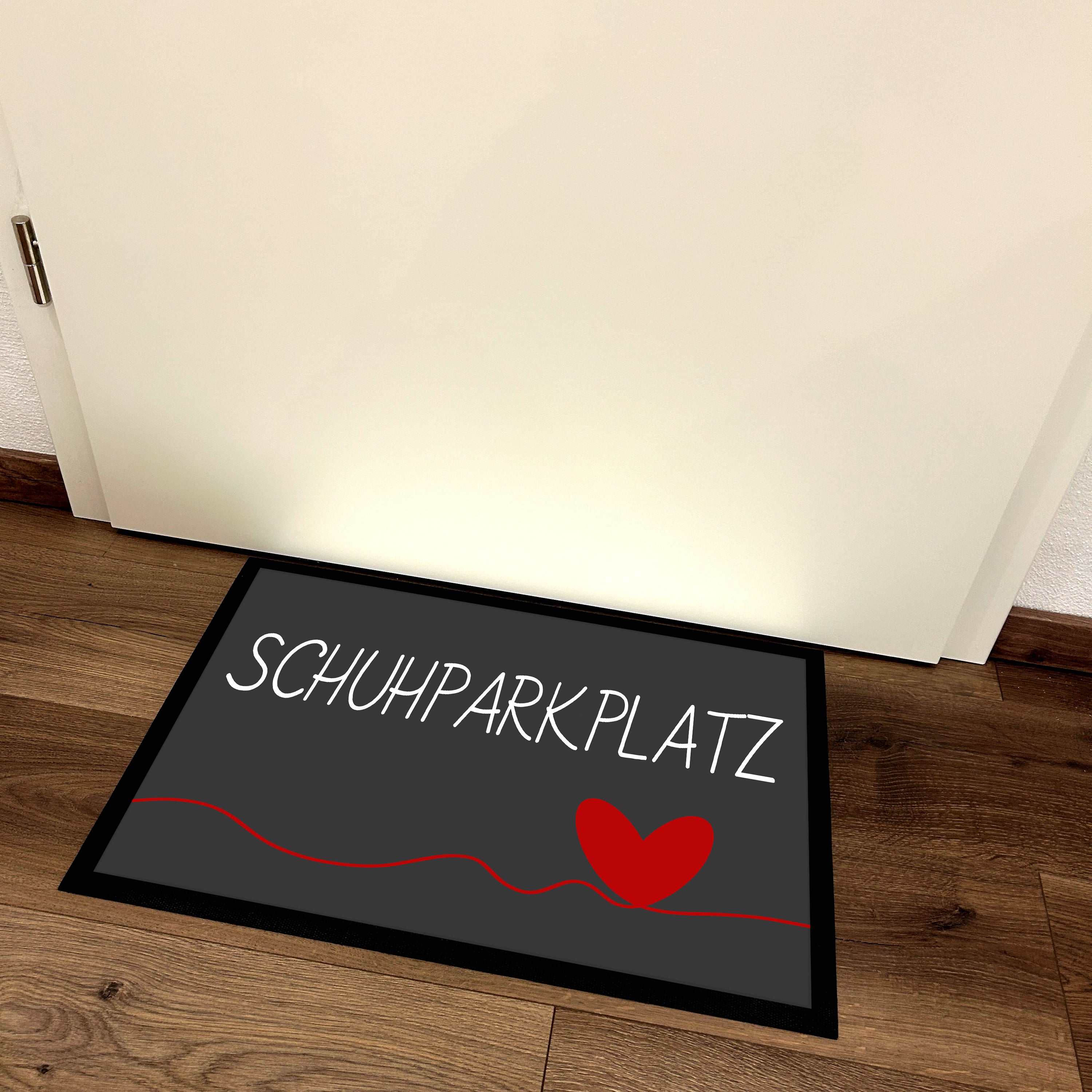 Fußmatte mit Motiv - Schuhparkplatz - für innen und außen | 60x40cm