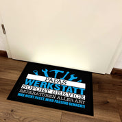 personalisierte Fußmatte mit Wunschnamen - Werkstatt Sofort Service - Reparaturen aller Art Was nicht passt, wird passend gemacht! - für innen und außen | 60x40cm