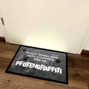 Fußmatte mit Motiv - Unsere Böden sind nicht schmutzig. Das ist Pfotengraffiti - für innen und außen | 60x40cm