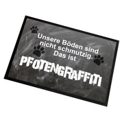 Fußmatte mit Motiv - Unsere Böden sind nicht schmutzig. Das ist Pfotengraffiti - für innen und außen | 60x40cm