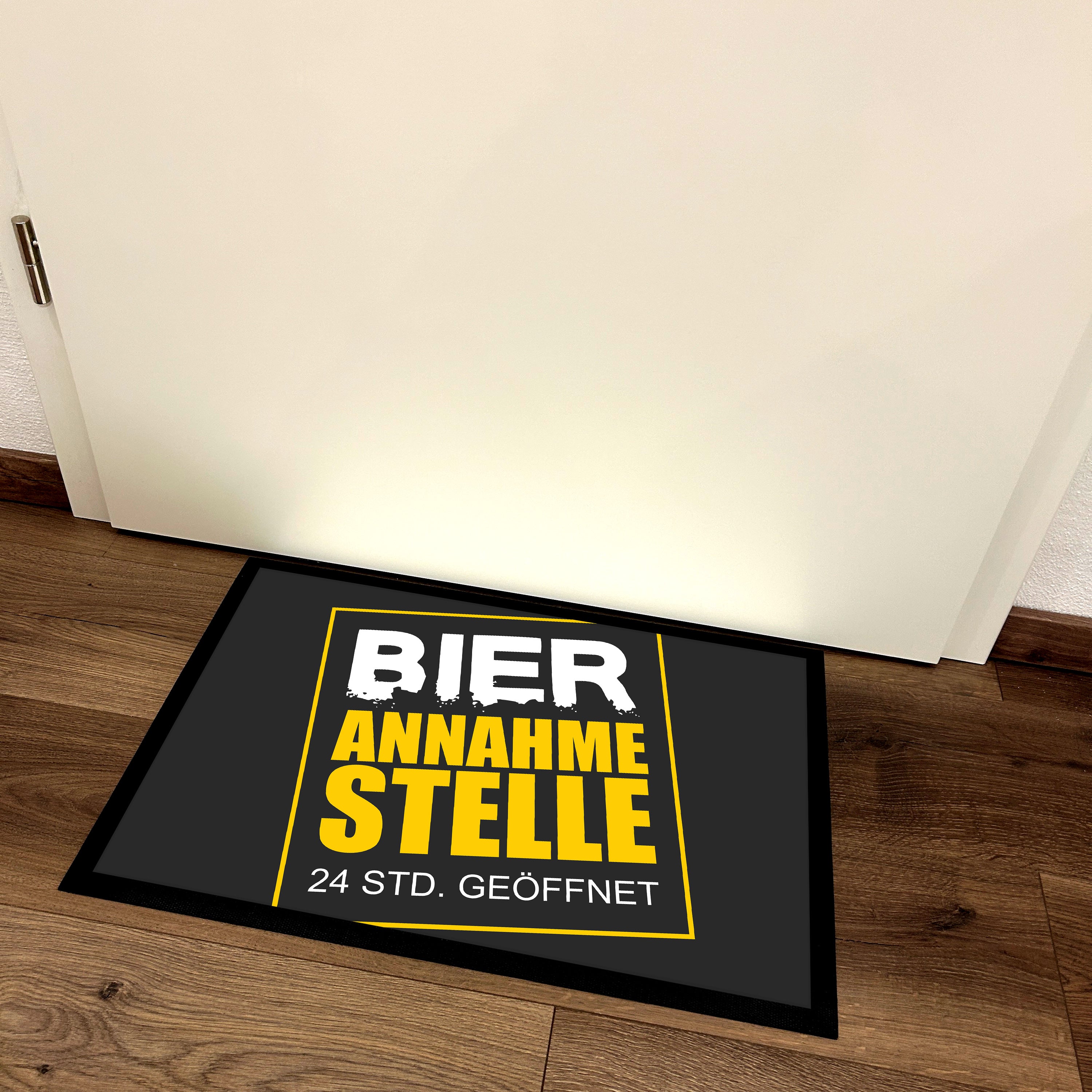 Fußmatte mit Motiv - Bier Annahmestelle 24 Std. geöffnet - für innen und außen | 60x40cm