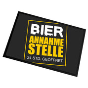 Fußmatte mit Motiv - Bier Annahmestelle 24 Std. geöffnet - für innen und außen | 60x40cm