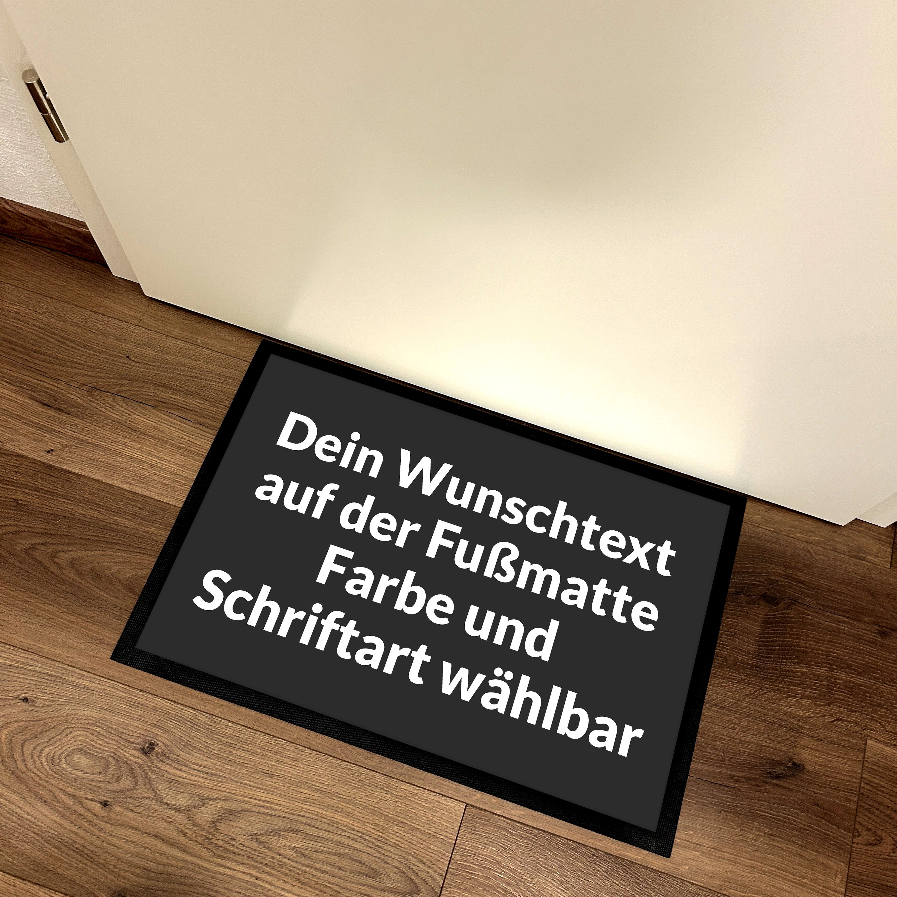 personalisierte Fußmatte - Dein Wunschtext auf der Fußmatte Farbe und Schriftart wählbar - für innen und außen | 60x40cm