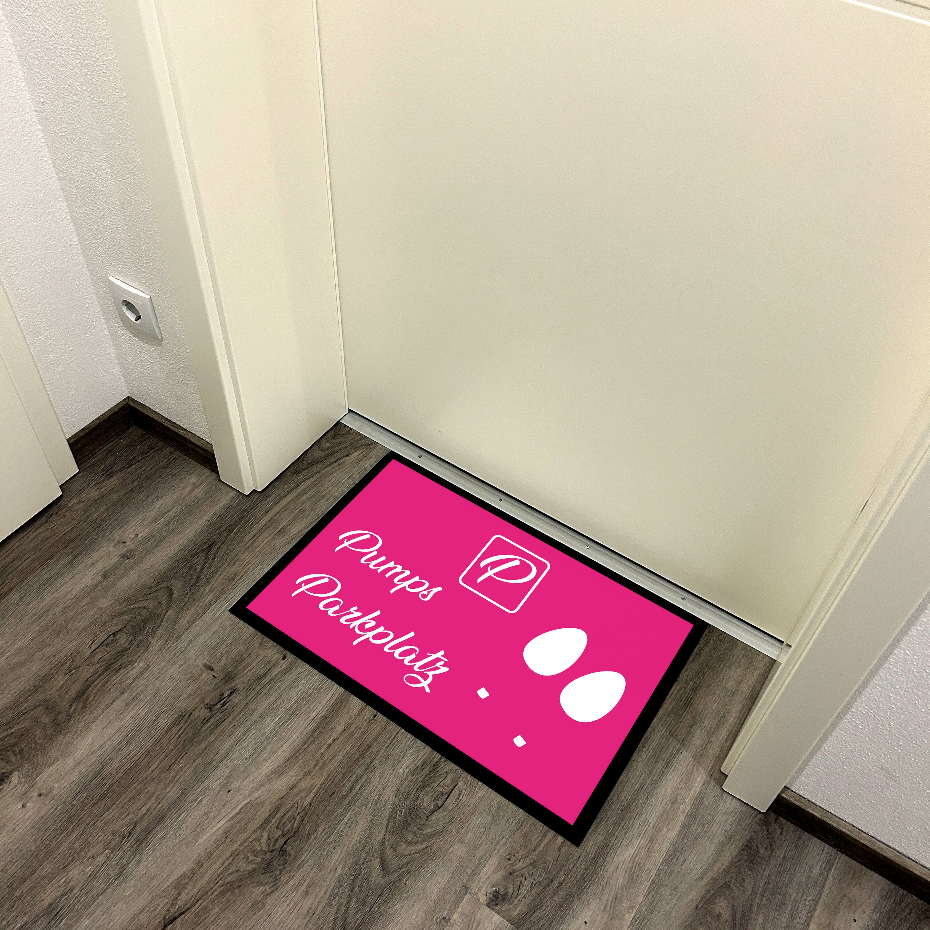 Fußmatte mit Motiv - Pumps Parkplatz - für innen und außen | 60x40cm