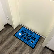 Fußmatte für Fußball Fans - Hier wohnt ein Paderborn Fan - Betreten an Spieltagen auf eigene Gefahr! - für innen und außen | 60x40cm