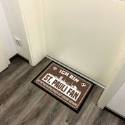 Fußmatte für Fußballfans mit Skyline | 60x40cm | Ich bin St. Pauli Fan - Betreten an Spieltagen auf eigene Gefahr! | Zeige deine Stadtliebe und Fußballbegeisterung! | für innen und außen