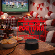 Fortuna Fan Fußball LED Nachtlicht – 3D Skyline Design „Ansprechen auf eigene Gefahr“ – RGB Farbwechsel mit Fernbedienung & Touch – Stimmungslicht für die Man Cave – 19x23cm