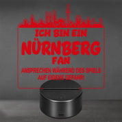 Nürnberg Fan Fußball LED Nachtlicht – 3D Skyline Design „Ansprechen auf eigene Gefahr“ – RGB Farbwechsel mit Fernbedienung & Touch – Stimmungslicht für die Man Cave – 19x23cm