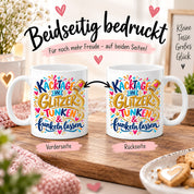Herzbotschaft Tasse mit Farbwahl - Kacktage in Glitzer tunken und funkeln lassen
