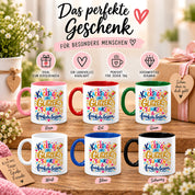 Herzbotschaft Tasse mit Farbwahl - Kacktage in Glitzer tunken und funkeln lassen