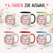 Herzbotschaft Tasse mit Farbwahl - Freundin Teil meines Lebens