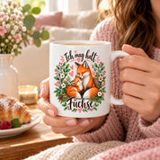 Herzbotschaft Tasse mit Farbwahl - Füchse – Ich mag halt Füchse