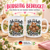 Herzbotschaft Tasse mit Farbwahl - Bären – Ich mag halt Bären