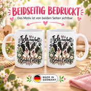Herzbotschaft Tasse mit Farbwahl - Border Collie – Ich mag halt Border Collies