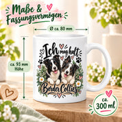 Herzbotschaft Tasse mit Farbwahl - Border Collie – Ich mag halt Border Collies