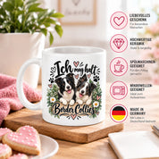Herzbotschaft Tasse mit Farbwahl - Border Collie – Ich mag halt Border Collies