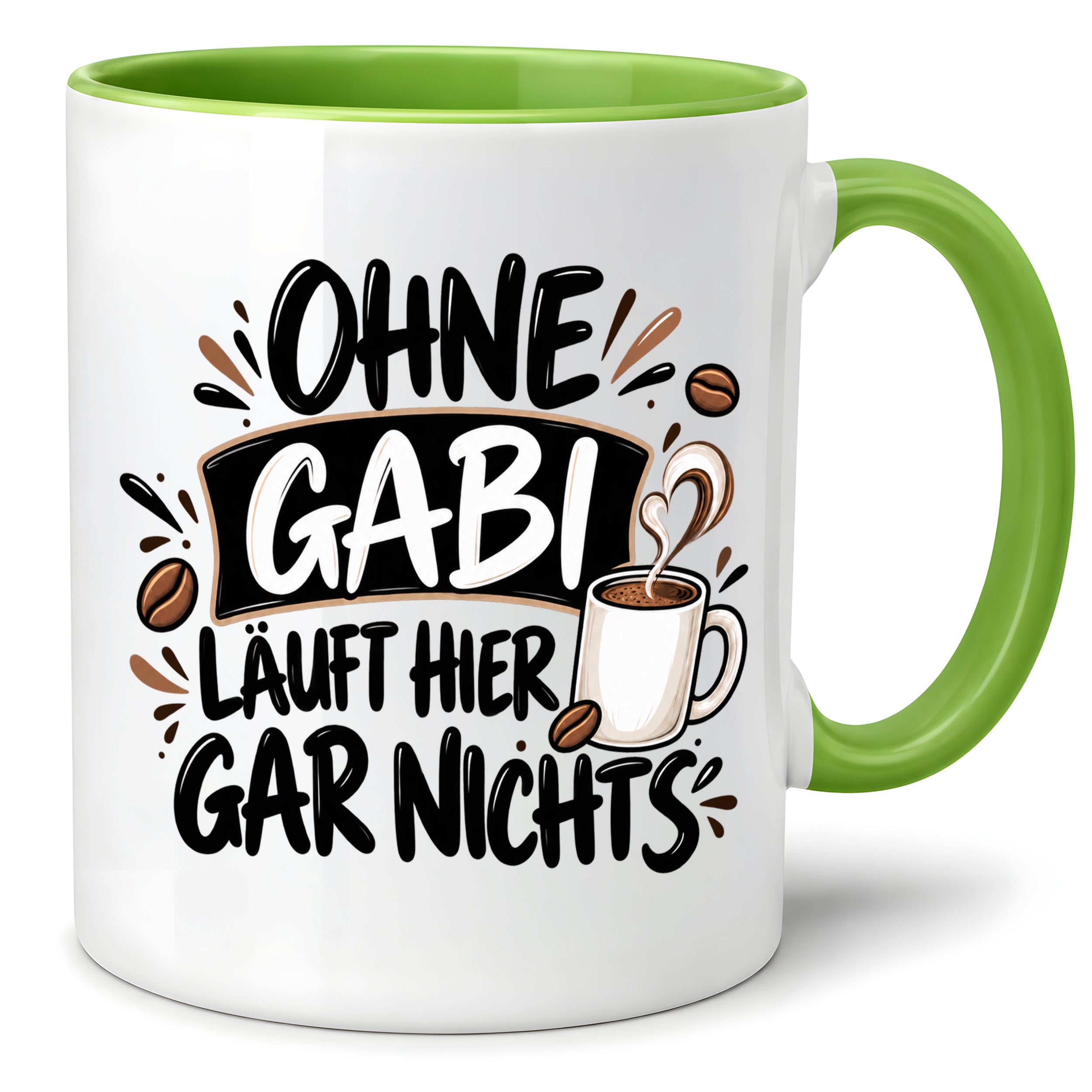 Herzbotschaft Gabi Tasse Ohne Gabi läuft hier gar nichts 330 ml