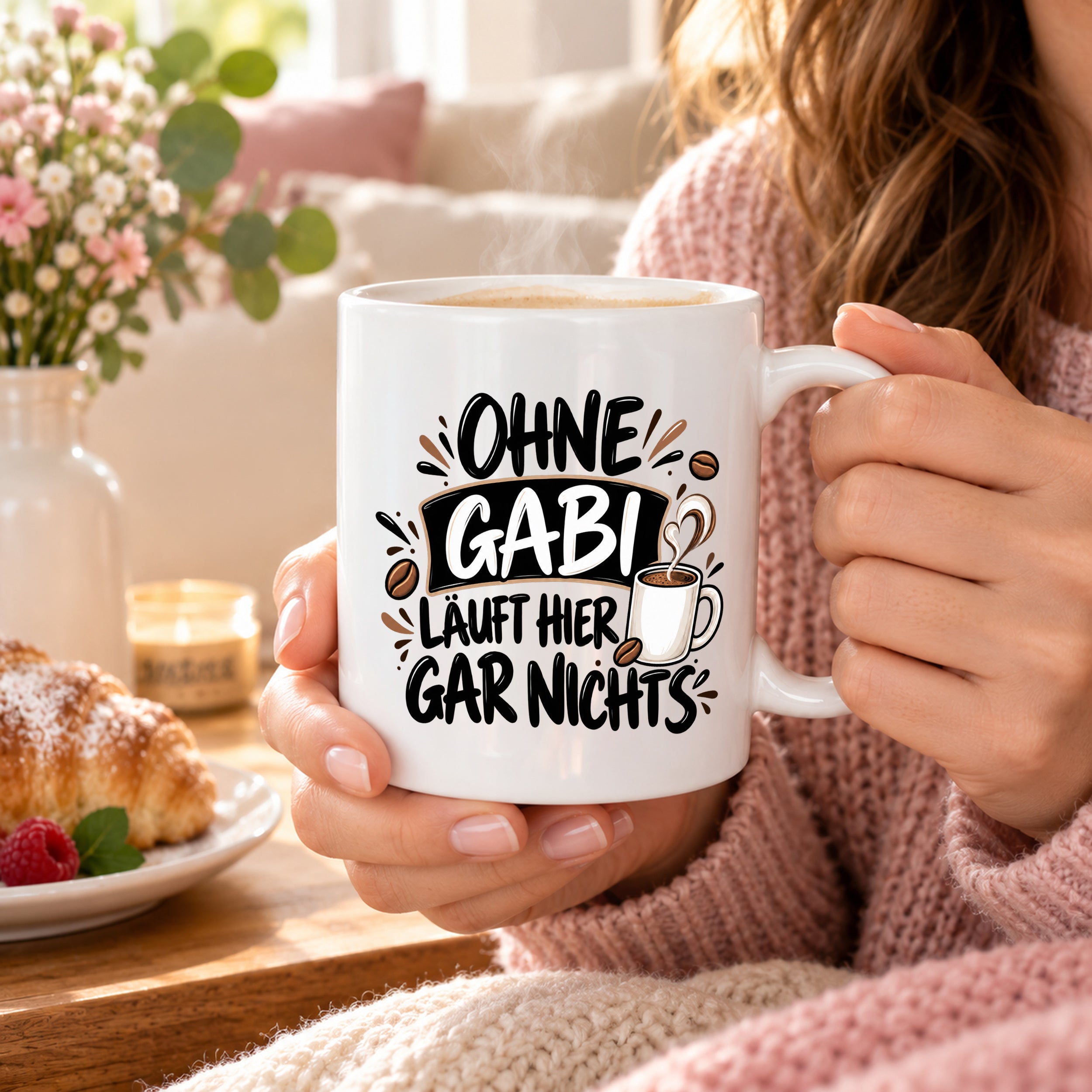 Herzbotschaft Gabi Tasse Ohne Gabi läuft hier gar nichts 330 ml