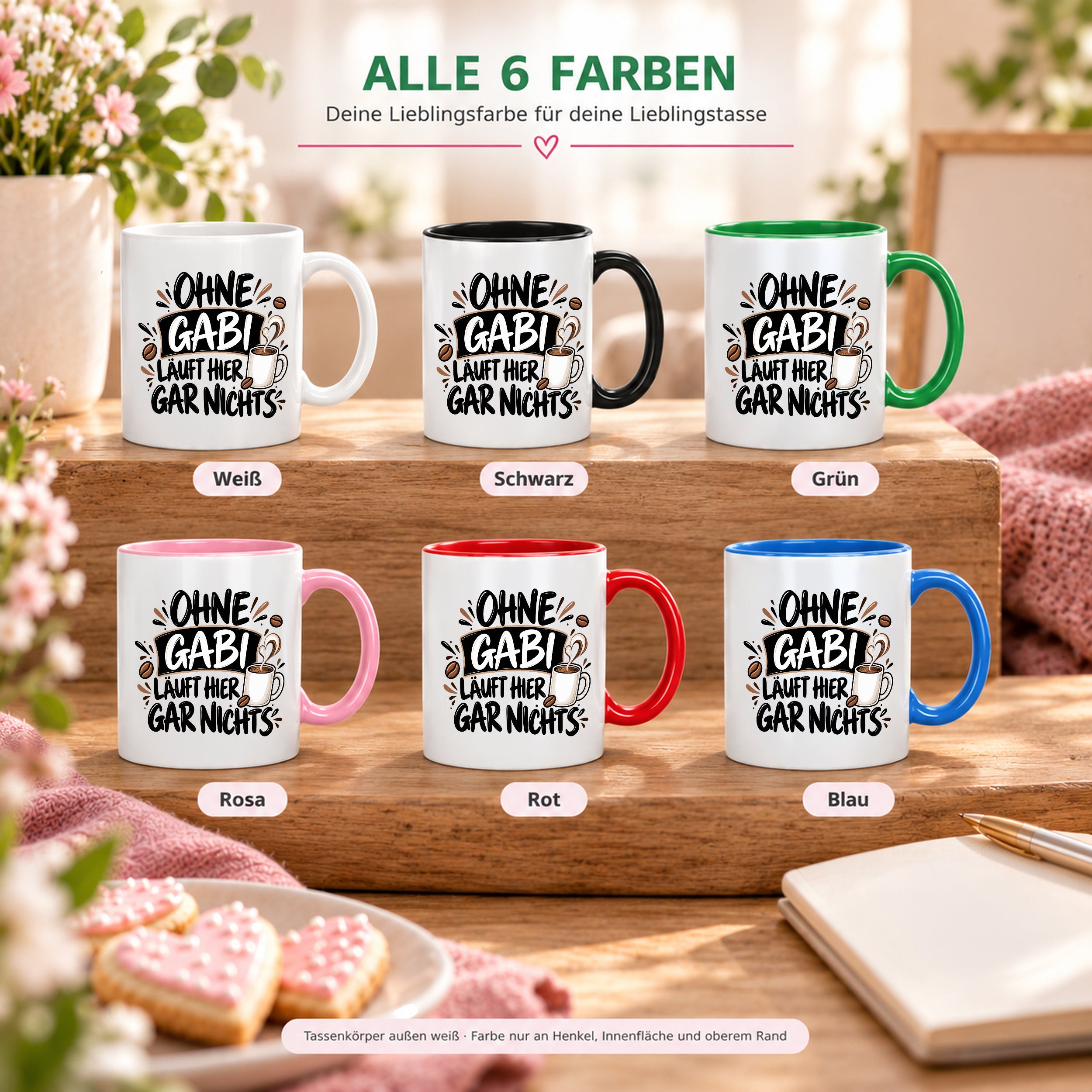 Herzbotschaft Gabi Tasse Ohne Gabi läuft hier gar nichts 330 ml