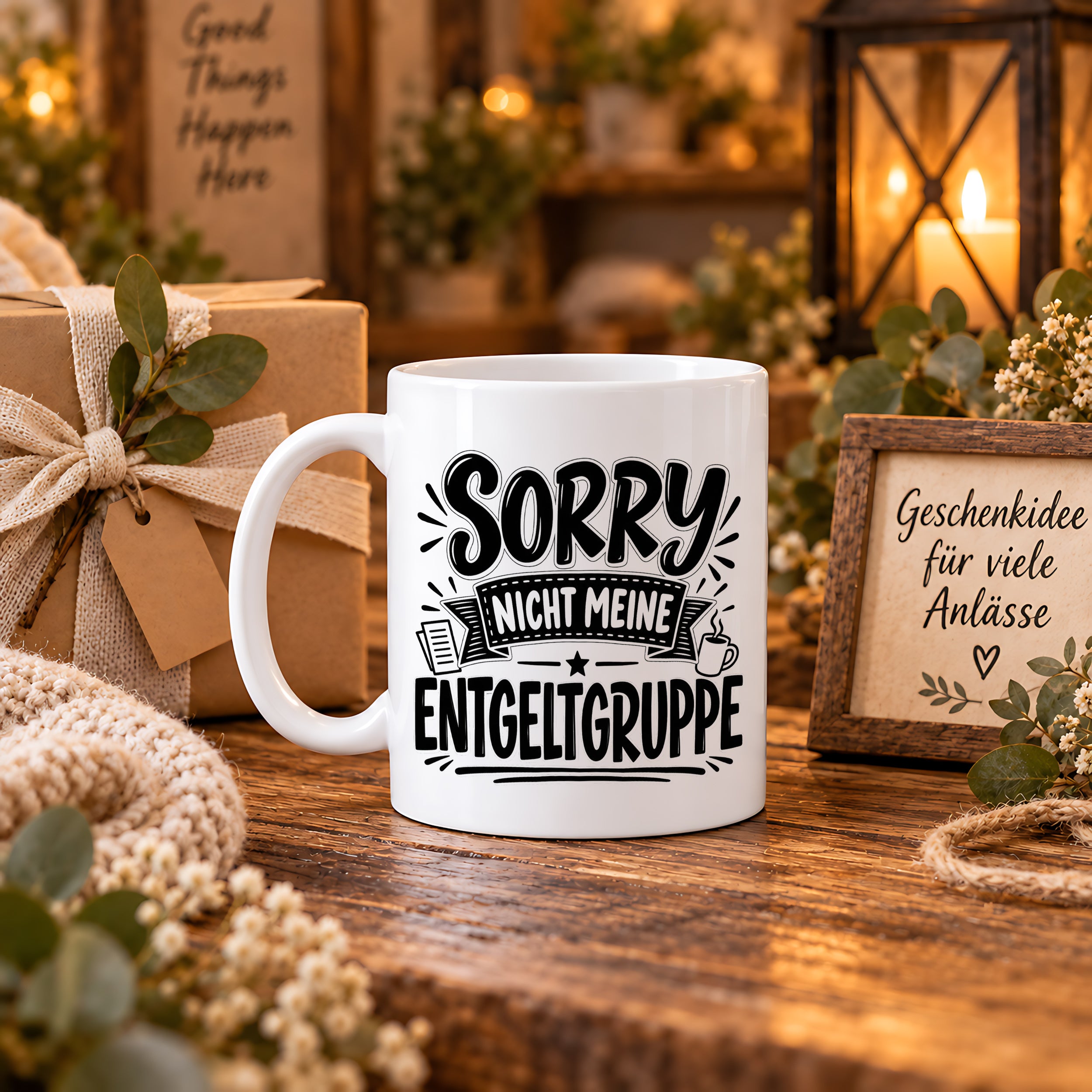 Herzbotschaft Lustige Tasse für Kollegen Sorry nicht meine Entgeltgruppe