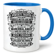 Herzbotschaft Tasse Tochter Mutter Geschenk Verrückte Mama Spruch 330 ml