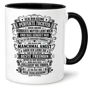 Herzbotschaft Tasse Tochter Mutter Geschenk Verrückte Mama Spruch 330 ml