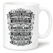 Herzbotschaft Tasse Tochter Mutter Geschenk Verrückte Mama Spruch 330 ml