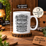Herzbotschaft Tasse Tochter Mutter Geschenk Verrückte Mama Spruch 330 ml
