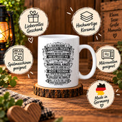 Herzbotschaft Tasse Tochter Mutter Geschenk Verrückte Mama Spruch 330 ml