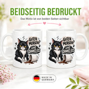 Herzbotschaft Tasse Guten Morgen Ganz dünnes Eis Katze 330 ml Geschenk