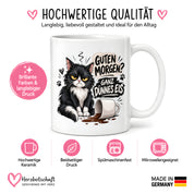 Herzbotschaft Tasse Guten Morgen Ganz dünnes Eis Katze 330 ml Geschenk
